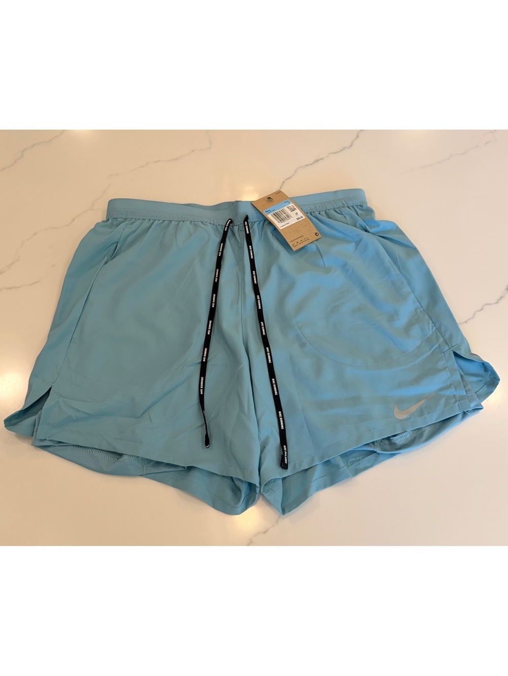 NEW $55 Nike Stride Running Shorts Boxer Brief Lined Blue Size Medium